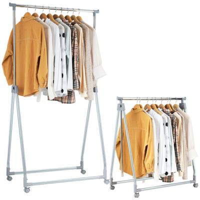 Costway Extendable Foldable Heavy Duty Clothing Coat Rack Stand with Hanging Rod