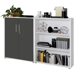 AKTENSCHRANK OFFICE EDITION-SW SET 1 NIEDR.