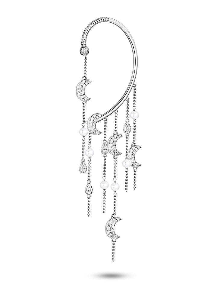 Eclat d'Argent Silber-Earcuff mit Perlen und Edelsteinen - onesize