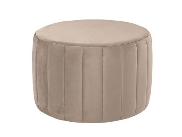Fink Helen, Pouf, 100% Polyester, Velvet, Creme, L. 60 cm, B. 60 cm, H. 43 cm, D. 60 cm