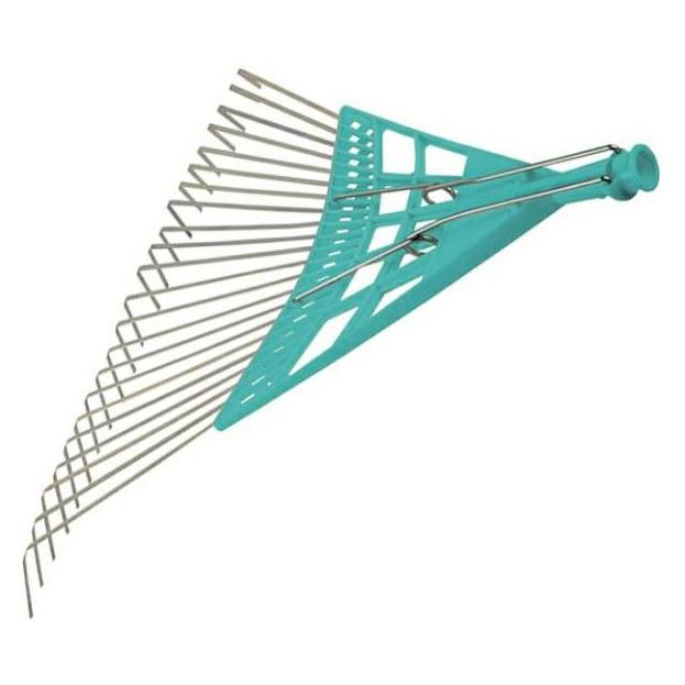Greenmill AGROHIT Laubrechen Zinken Metal Laubharke Rechen Rasenrechen Harke 50 cm 22 Zinken (GR6501)