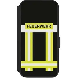 Nivocase Klapphülle für Samsung Galaxy S22+ Handyhülle aus Kunst Leder NIVOflip schwarz Beruf Feuerwehr (Samsung Galaxy S22+), Smartphone Hülle, Schwarz