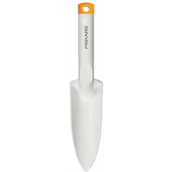 Fiskars Light Pflanzkelle, Blumenschaufel, Beetkelle, Blumenkelle, Glasfaserverstärkter Kunststoff, Weiß, Orange, 1027033