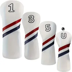 Retro Golf Headcover weiss