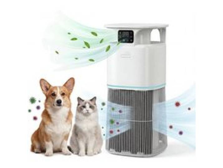 BALOVEBY Purificateur dAir HEPA H13 343m³/h – Anti-Poils dAnimaux & Neutraliseur dOdeurs Capteur Intelligent Auto