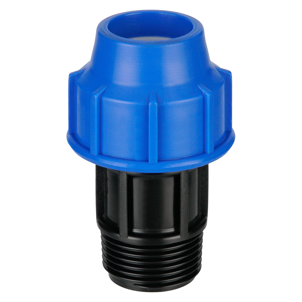 REKUBIK PE Übergangsmuffe Klemmverbindung x Außengewinde 32mm x 1 1/4" AG 15810-4-E