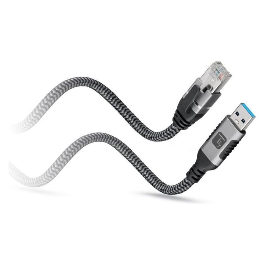 Techly Kabel sieciowy USB-A na Gigabit Ethernet RJ45 1m (CAT6, 1 m) (ICOC U3A-RJ45-010)