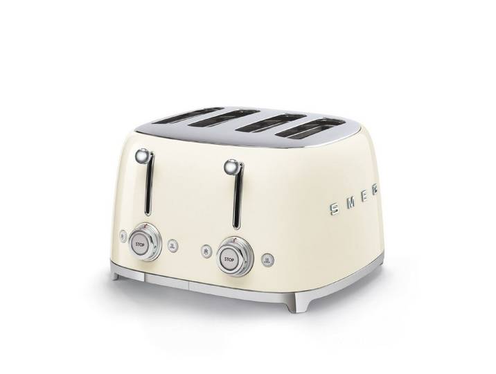 Smeg Toaster Toaster SMEG 4-Schlitz-Toaster Auswahl Farbe TSF03 Auswahl: Creme, 4 kurze Schlitze, 2000,00 W