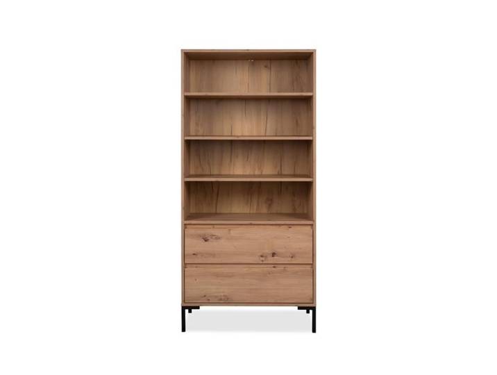 CALICOSY - Buffet Haut 2 Tiroirs L77 5 x H165 cm - PIANA - Bois clair