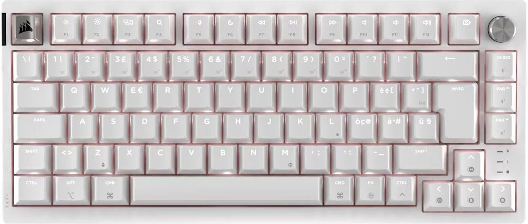 Tastiera computer Corsair CH 91D451E IT RGB K65 Plus Frost white