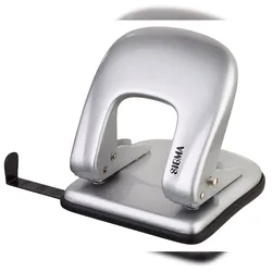 SIGMA Locher PU04, Metall, silber, 2-fach, 35 Blatt