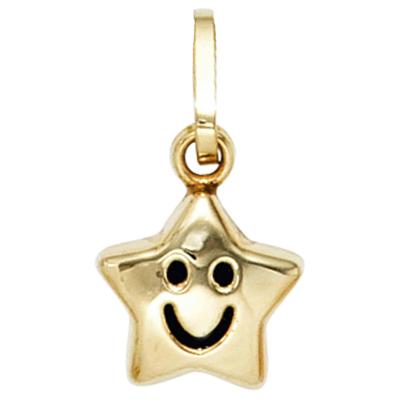 Sternanhänger JOBO "Anhänger Stern", gold (gelbgold 333), Schmuckanhänger, Damen, Gelbgold 333, 333 Gold