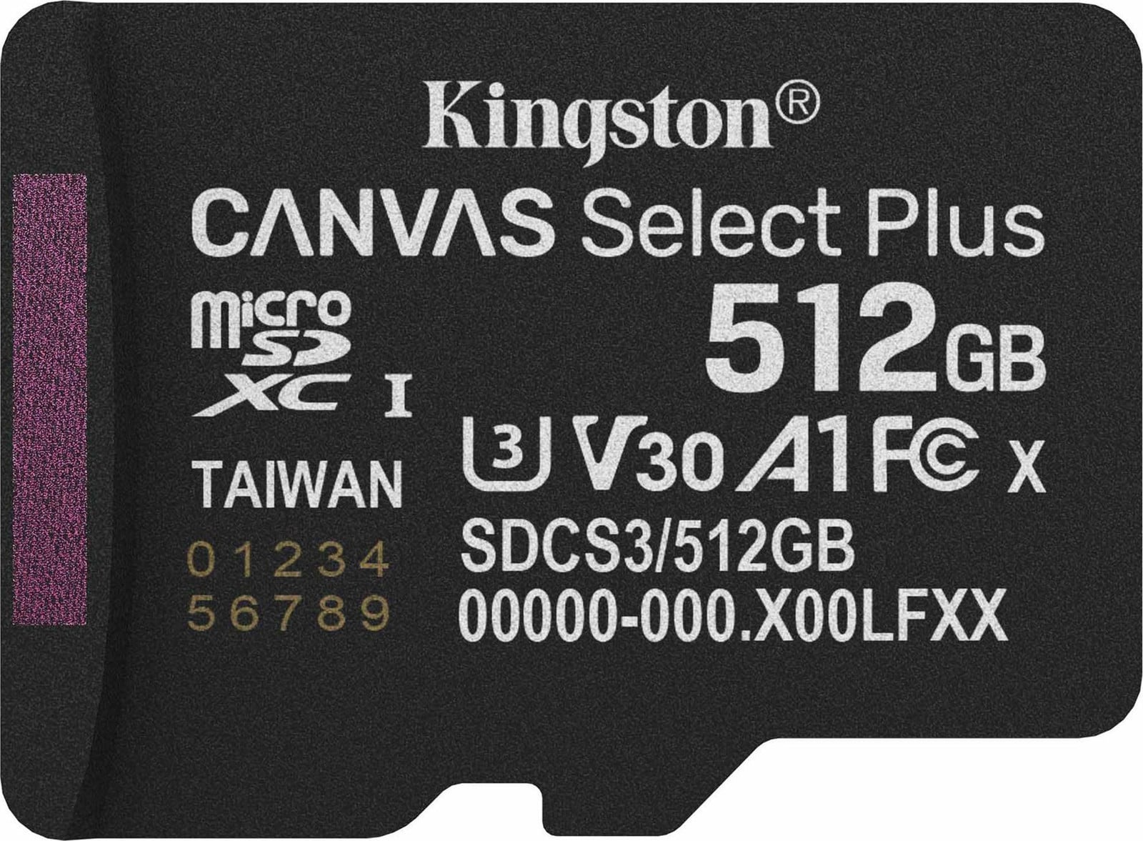 Kingston SDXC Canvas+ Gen3 SD MicroSD-kaart, 512GB