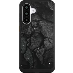 Nivocase Hülle für Samsung Galaxy A56 5G Handyhülle NIVOcore Case Schwarz Beton Stein schwarz (Samsung Galaxy A56 5G), Smartphone Hülle, Schwarz