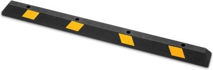 VEVOR Parkeerstop Wielstopper met reflecterende strips, Geel/Zwart, B/D/H: 184 x 16 x 11 cm