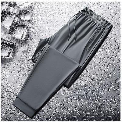 Herren Hose Hosen Sommerhosen Freizeithose Elastische Taille Tasche mit Reißverschluss Feste Farbe Knitterfrei Sport In voller Länge Outdoor Casual Brautkleider schlicht Hose Schwarz Grau Hoher