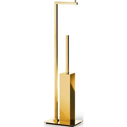 Corner Toilettenpapierständer und WC-Bürste goldfarben
