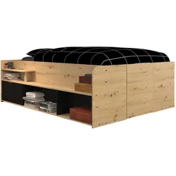 HOCHBETT Parisot Travel 140x200 Holznachbildung Artisan Eiche/Schwarz