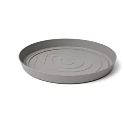 Teraplast ORMA Untersetzer Ø 17 cm - Farbe Fog Grey - Recycelter Kunststoff - UV-beständig & Frostfest für Innen & Außen