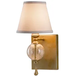 Wandlampe Leuchte Stahl Oxidiertes Silberblatt H 29,8 cm Flurlampe 1 Flammig