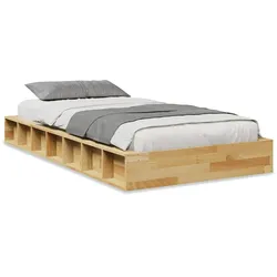 vidaXL Massivholzbett ohne Matratze 80x200 cm Eichenholz