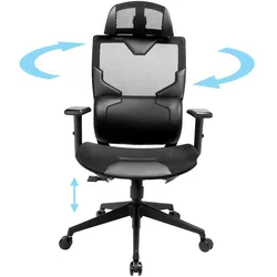 Sandberg ErgoFusion Gaming Chair, Gaming Stuhl, Schwarz