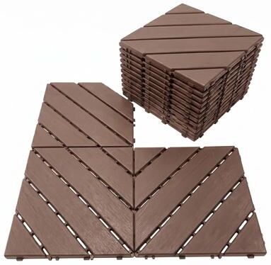 Kodotan sofa "Plastic Interlocking Deck Tiles, 44 Pack 12""x12""Waterproof Non-Slip Flooring,All Weather Drainable Snap Together Decking Tiles"