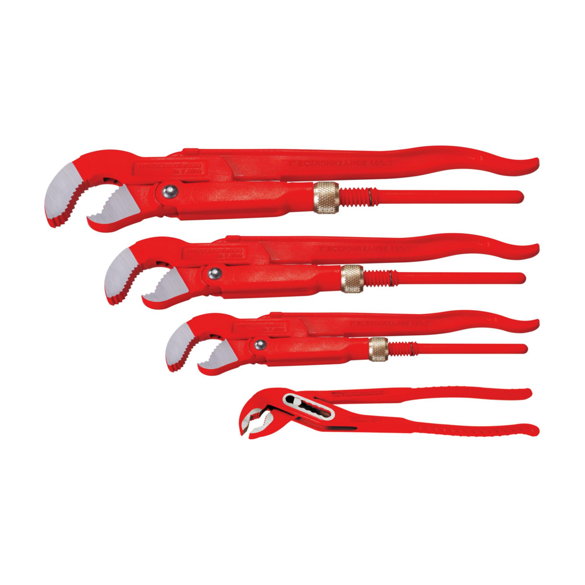 Rothenberger Zangenset Eckrohrzange 1 - 1.1/2 - 2" + Wapu SP 10" (070137X)