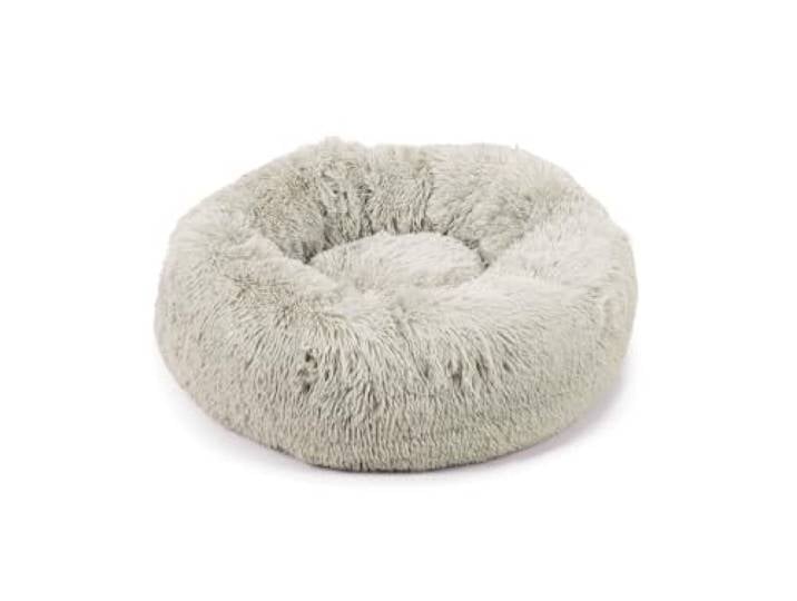 Beeztees Yali, hondenbed, pluche, lichtgrijs, diameter 60 cm