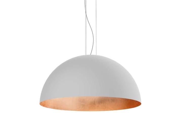 Suspension cuivre et blanc e27 - ø 80 cm