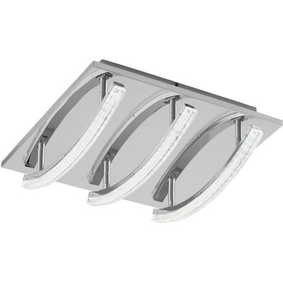 EGLO LED Deckenleuchte "PERTINI", grau (chromfarben), 3, H: 9cm, Leuchten, LED Deckenlampe, LED Deckenleuchte