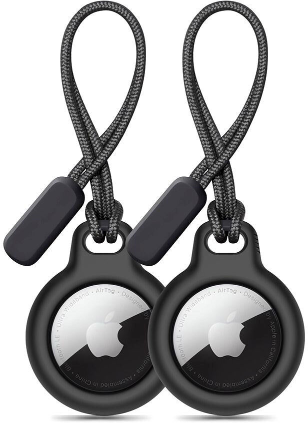 Tech-Protect Apple AirTag 1. & 2. Gen. Rough Chain Holder m. Snor - 2 stk. - Sort