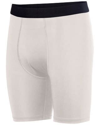 Augusta Sportswear AG2616 Athletic Youth Compression Short in White size Large   Polyester/Spandex Blend 2616