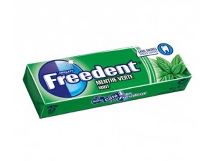 FREEDENT Chewing-gum Menthe verte 10 dragées 14g