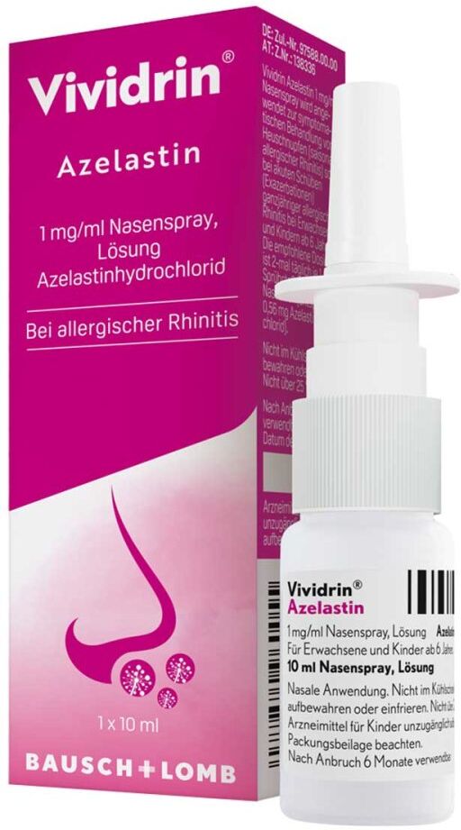 Vividrin Azelastin Nasenspray bei Heuschnupfen und Allergien