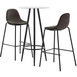 vidaXL 3-tlg. Bar-Set Stoff Dunkelgrau