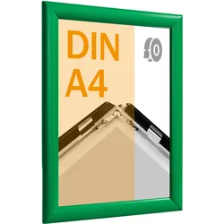 Klapprahmen A4, selbstklebend grün | Gehrung, Aluminium
