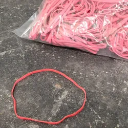 1 kg - Gummiringe, rot 3 mm | 100 mm, Kautschuk