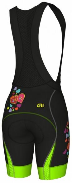ALE' Pantaloncini ciclismo donna  GRAPHICS PRR FOREVER nero-verde fluo