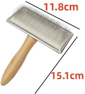 Inspired Living Solid Wood Pet Hair Remover Brush For Dogs And Cats wooden 11.8cm