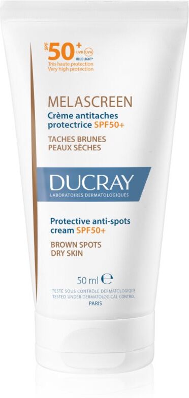 Ducray Melascreen schützende Creme gegen Pigmentflecken für trockene Haut 50 ml