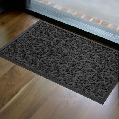 Bungalow Dba Matterly Leaves Doormat 35 x 23, 35 x 23, Charcoal