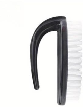 Combo Retail Shop Oval Nail Brush, Nail Dust Brush, Plastic Nail Cleaning Brush, Soft Bristle Brush, Sweep Nail Dust Effectively black