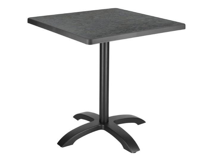 PULSIVA Outdoor-Tisch Sevelit quadratisch 70x70x73.6 cm (LxBxH); Platte anthrazit, Gestell schwarz; quadratisch