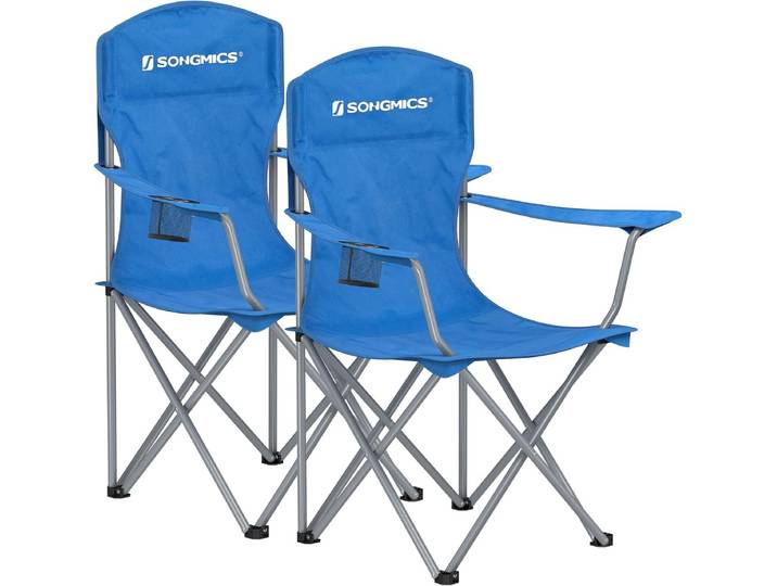 Campingstuhl faltbar 150kg Blau Oxford