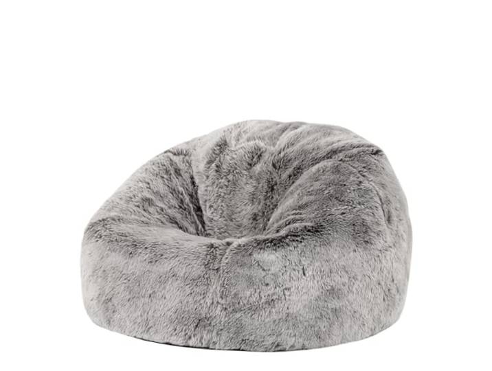 Icon Kingston Kunstfell Flauschig Sitzsack Kinder mit Füllung, Grau