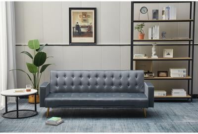 AMERROBIL 75'' Wide Tufted Velvet Convertible Sleeper sofa