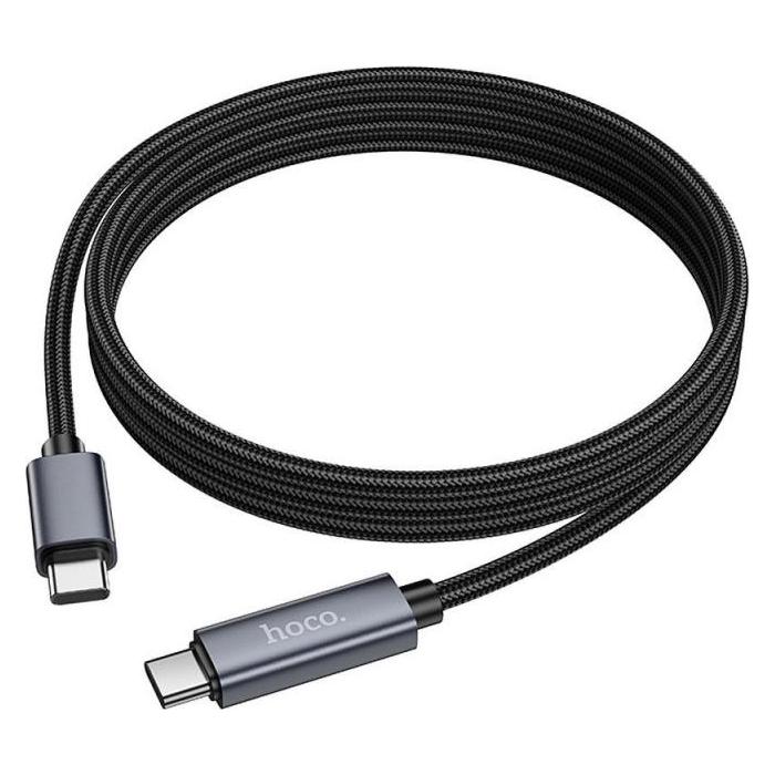 Hoco Cable cable Type C to Type C with display 3A 60W X112 1 m black (1 m, USB 3.2 Gen 1, 60 W) (6942007645577)