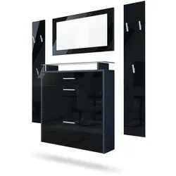 GARDEROBE Malea Fronten in Schwarz Hochglanz