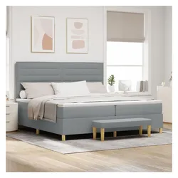 vidaXL, Boxspringbett, Inlunville (Linien-Design) (200 x 200 cm)
